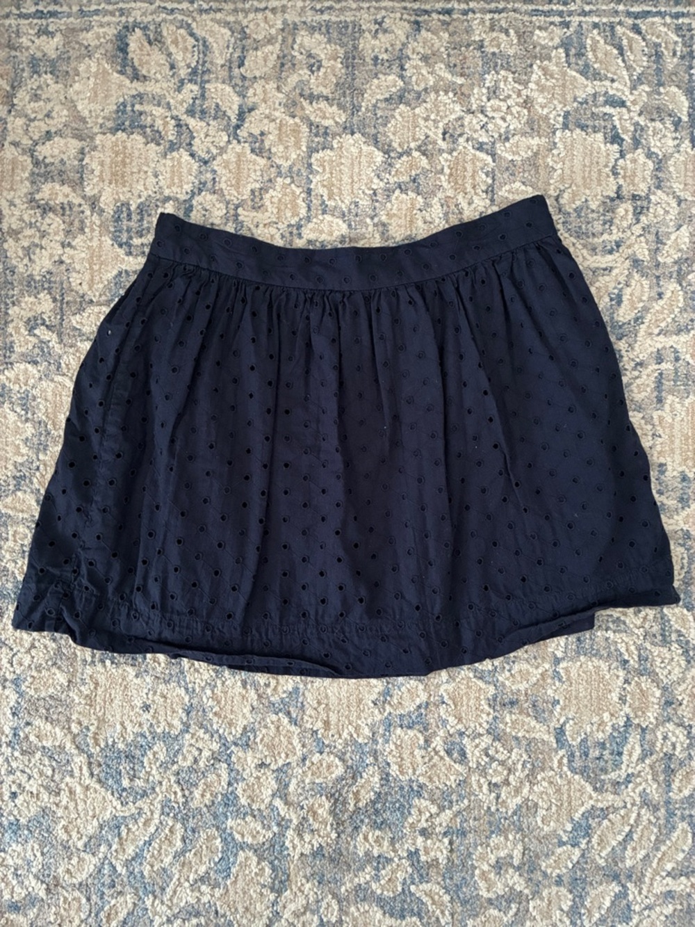 GAP Navy Eyelet Skater Mini Skirt